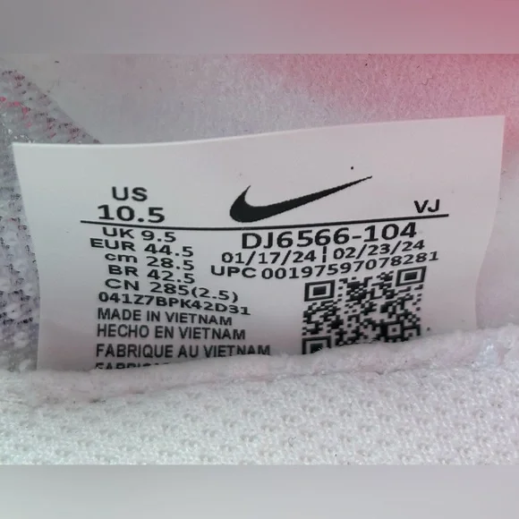 Nike ZoomX 🔥 Streakfly Men's Running Shoes White/Vivid Grape DJ6566-104 Sz 12.5 - Picture 8 of 10